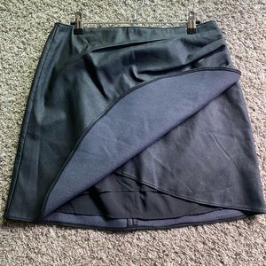 Size Medium.  Brand new black vegan leather skirt.  Bought at Abercrombie.